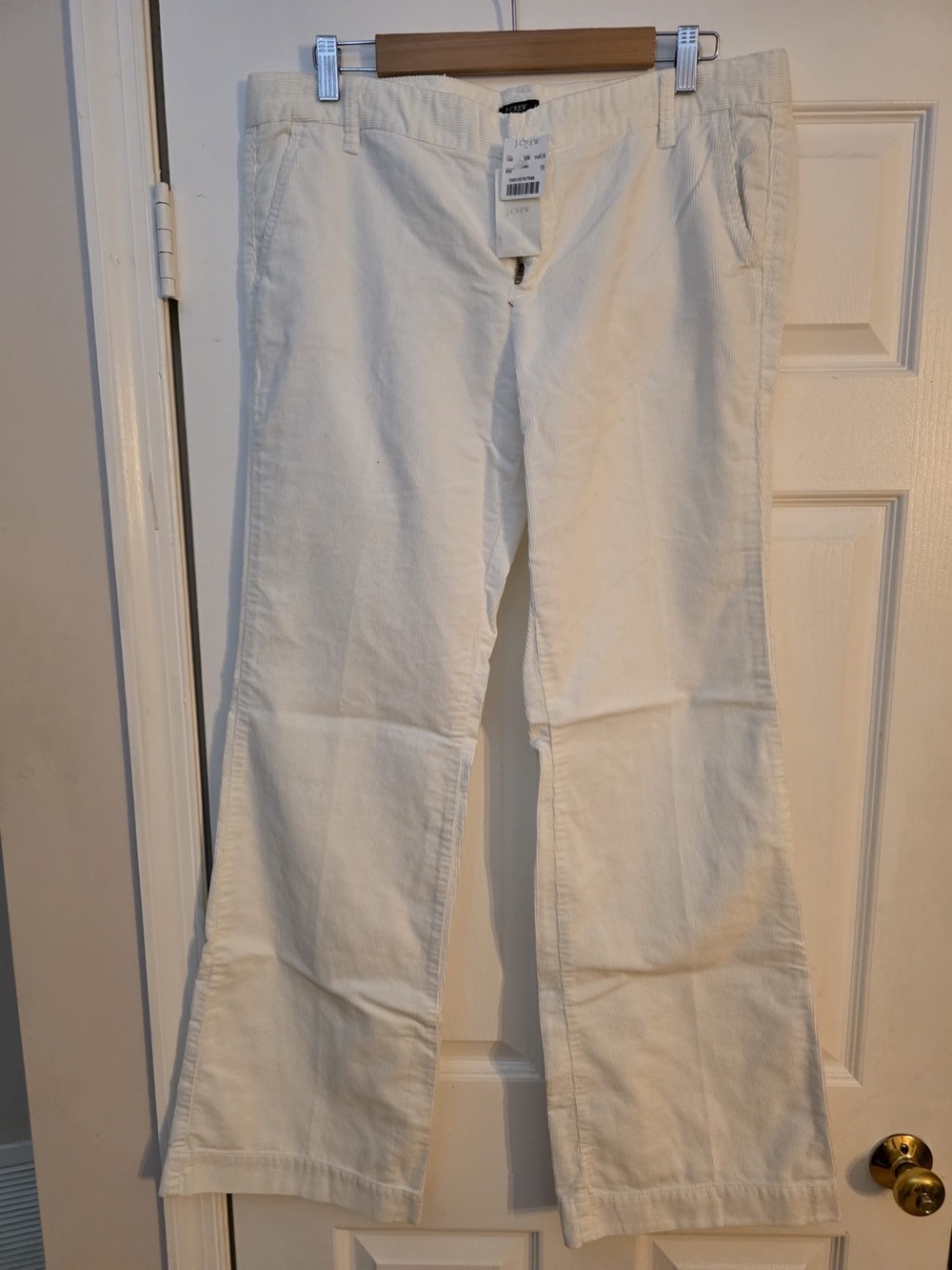Vintage J.Crew Women’s Corduroy Wide-Leg Pants in White. Sz 14. NWT. $39